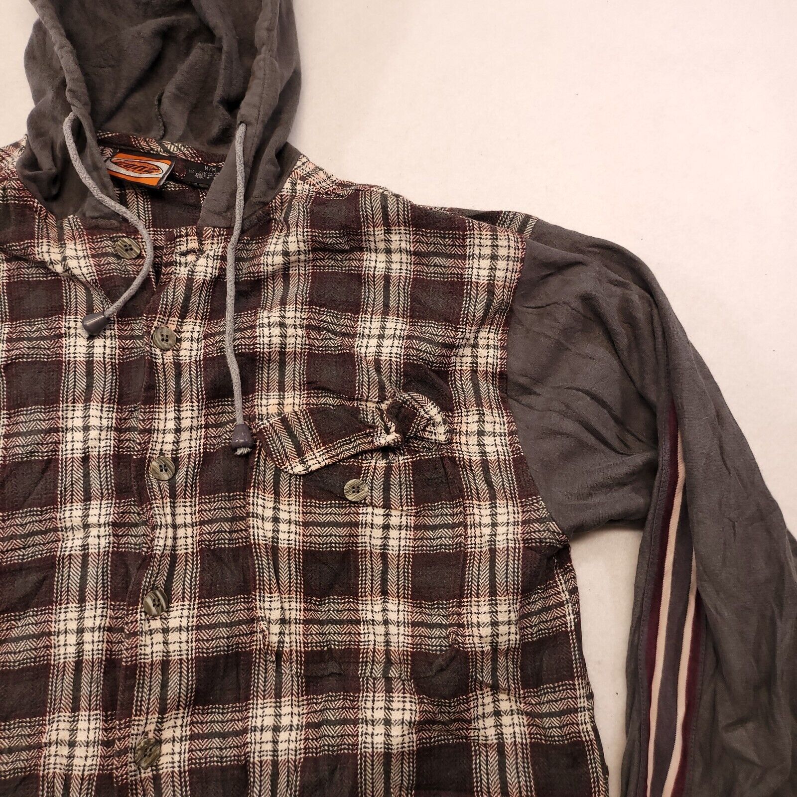 Cabelas Cabelas Zonz Casual Button Up Hoodie Mens Size M Gray Plaid Size US M / EU 48-50 / 2 - 5 Thumbnail