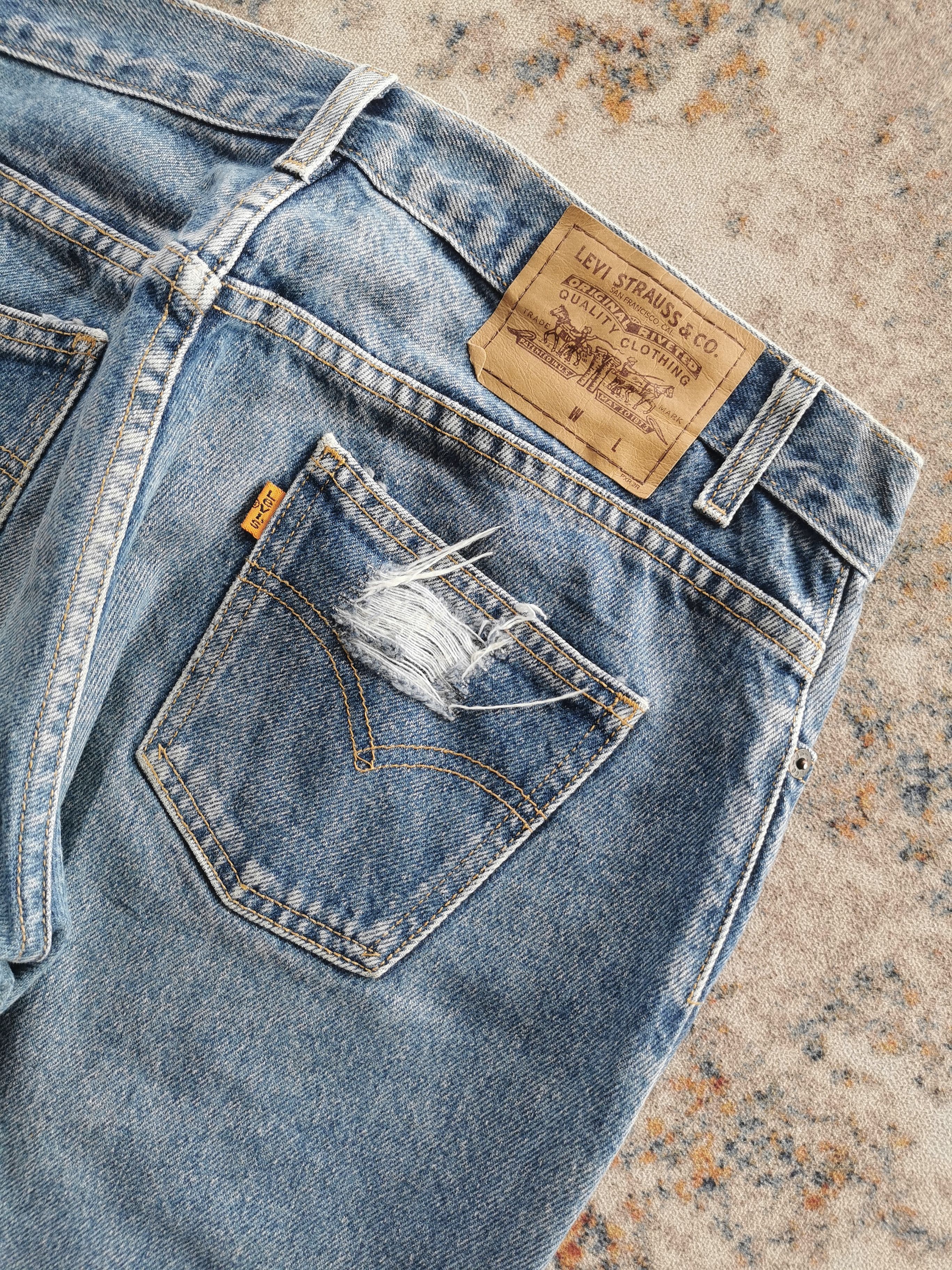 Levi's 90s vintage levis orange tab distressed jeans size 32'x29.5' Size 32" / US 10 / IT 46 - 4 Thumbnail