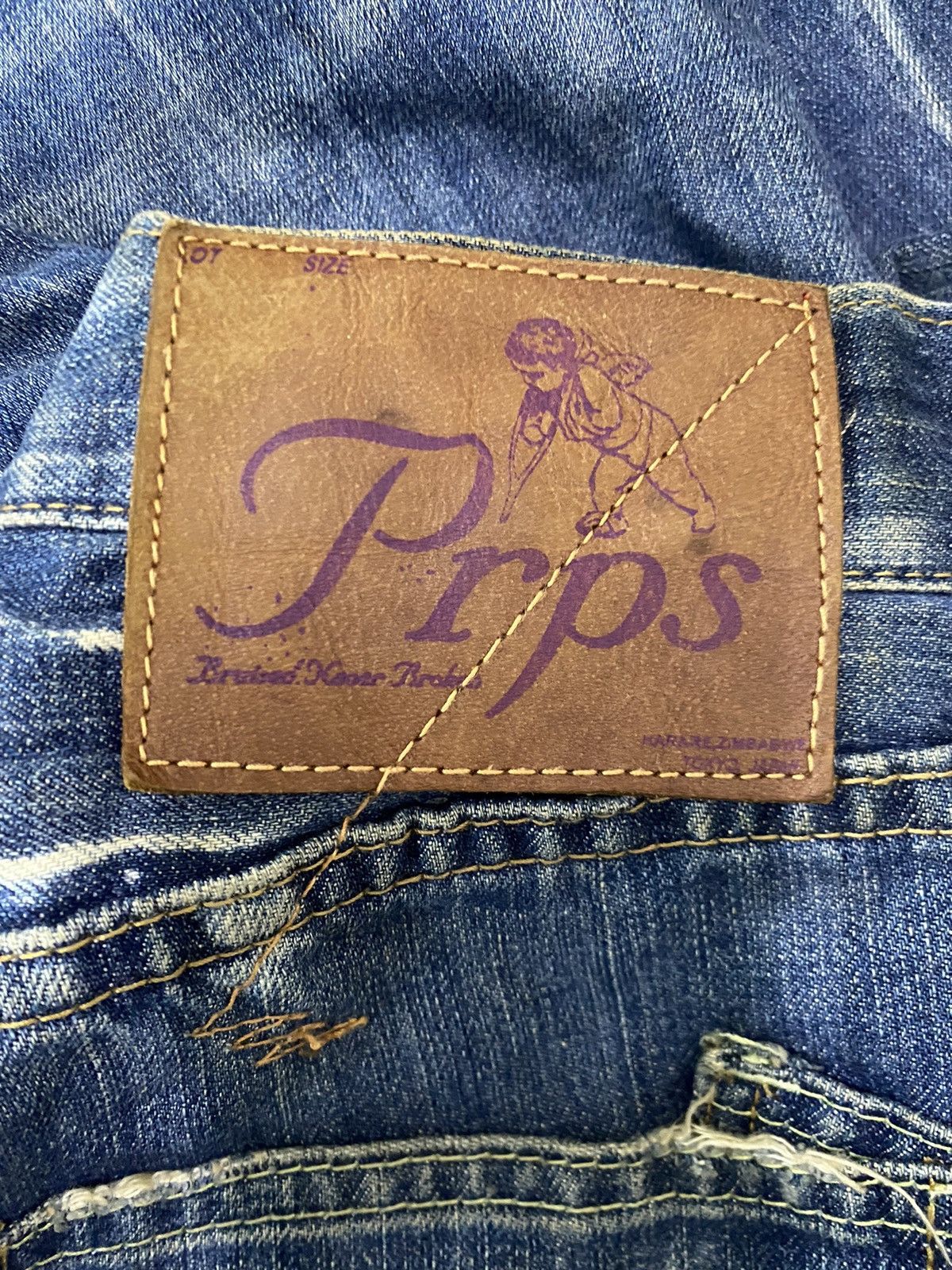 Japanese Brand × Prps PRPS DISTRESS BAGGY DESIGN Size US 32 / EU 48 - 7 Thumbnail