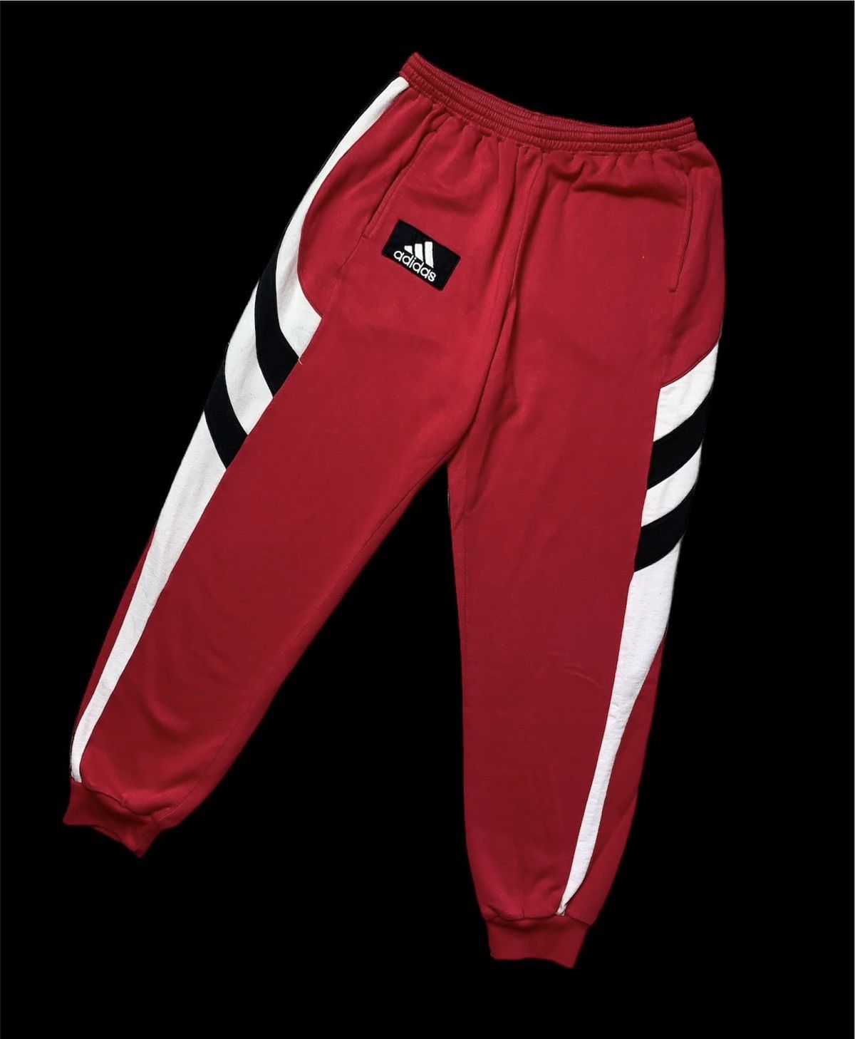 Vintage joggers adidas pants rare size S/M red stripe