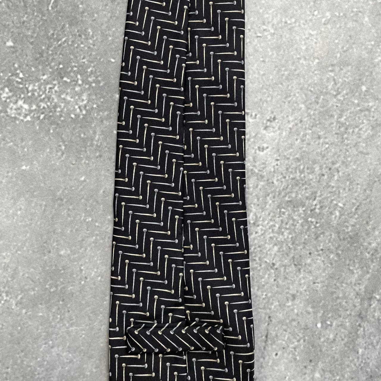 Designer × Gianfranco Ferre × Vintage Vintage Gianfranco Ferre Studio Nails Print Silk Tie Size ONE SIZE - 20 Thumbnail