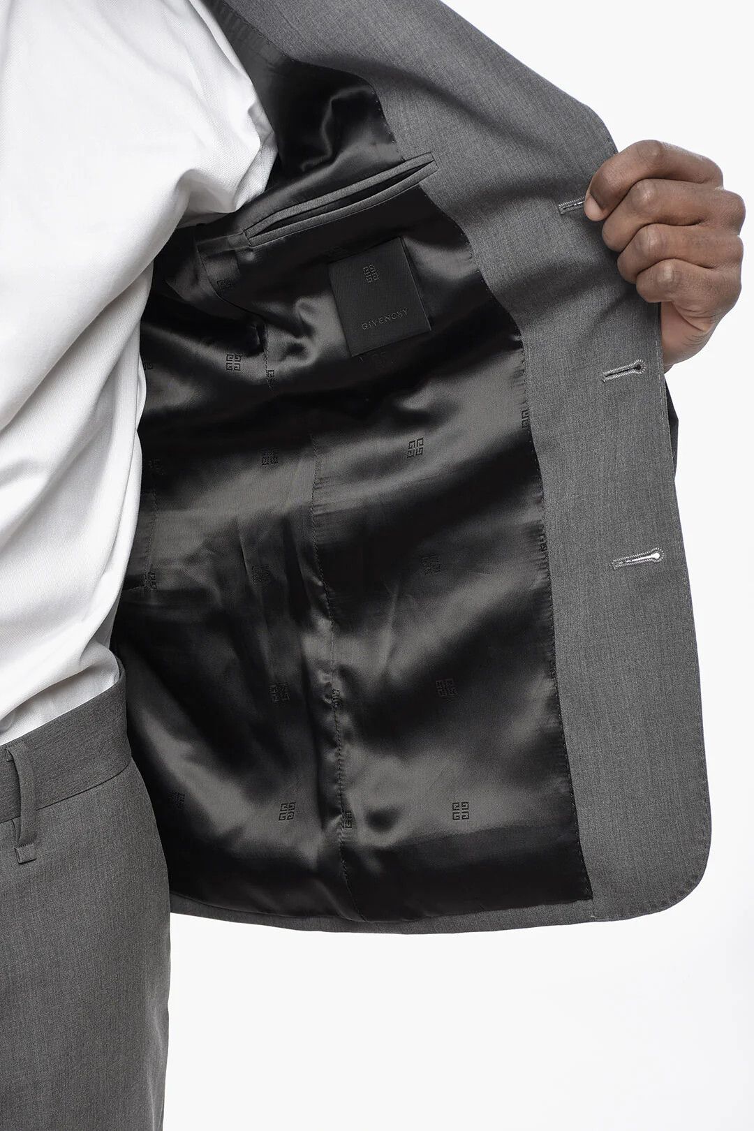 Givenchy og1mm0326 Single-Breasted Wool Blazer in Grey Size US S / EU 44-46 / 1 - 5 Thumbnail