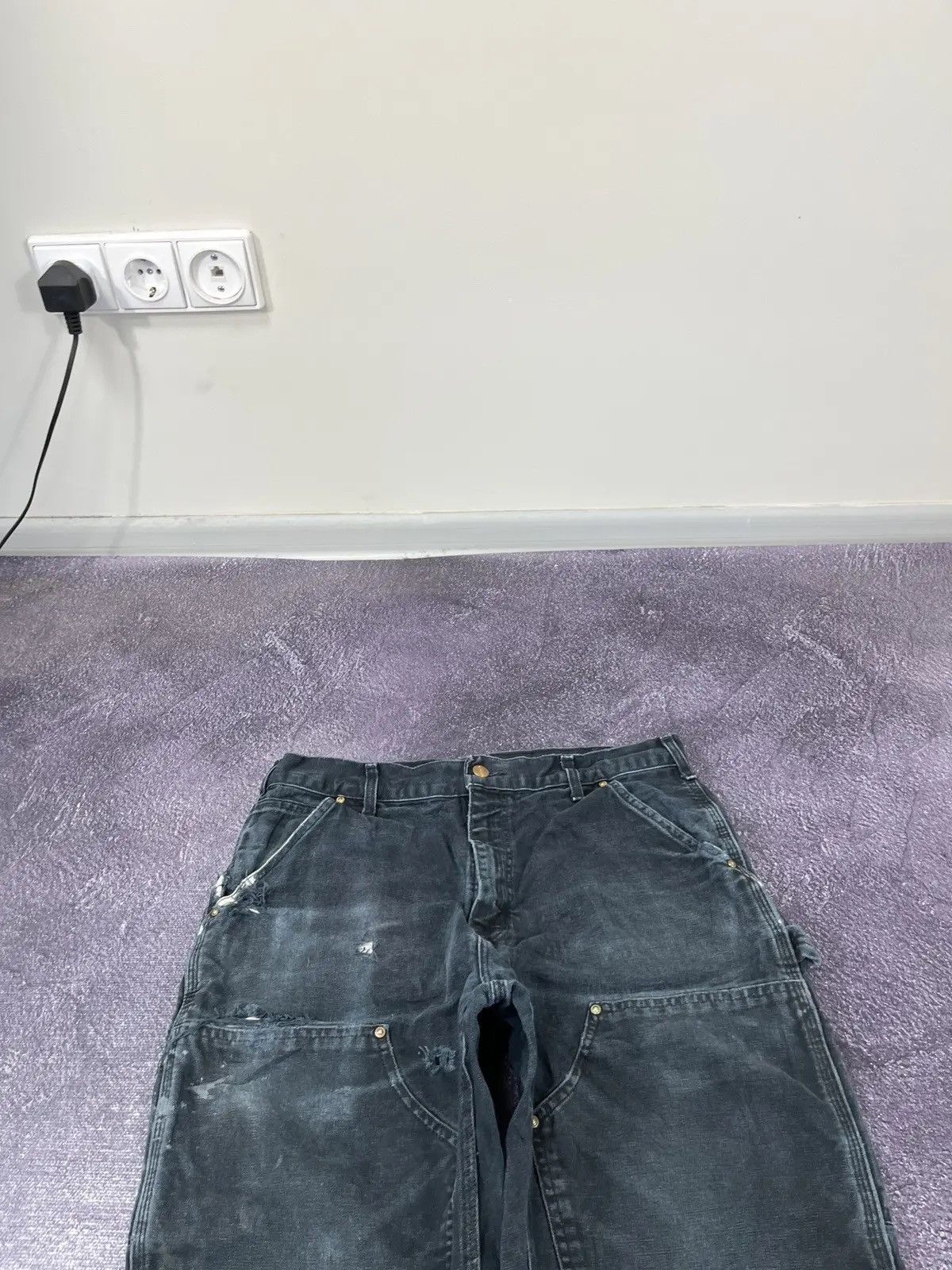 Carhartt Vintage 90s Carhartt Double Knee Faded Work Baggy Pants Size US 33 - 6 Thumbnail