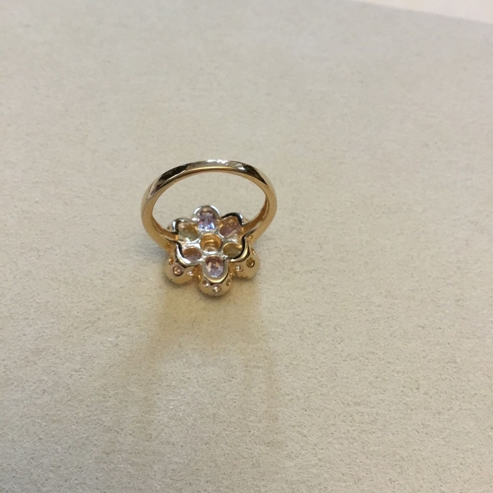 Other Multi-Color Crystals Sunflower Ring Size ONE SIZE - 6 Thumbnail