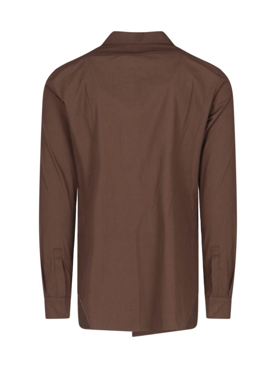 Rick Owens o1y0325 Solid Color Shirt in Chocolate Brown Size US M / EU 48-50 / 2 - 5 Thumbnail