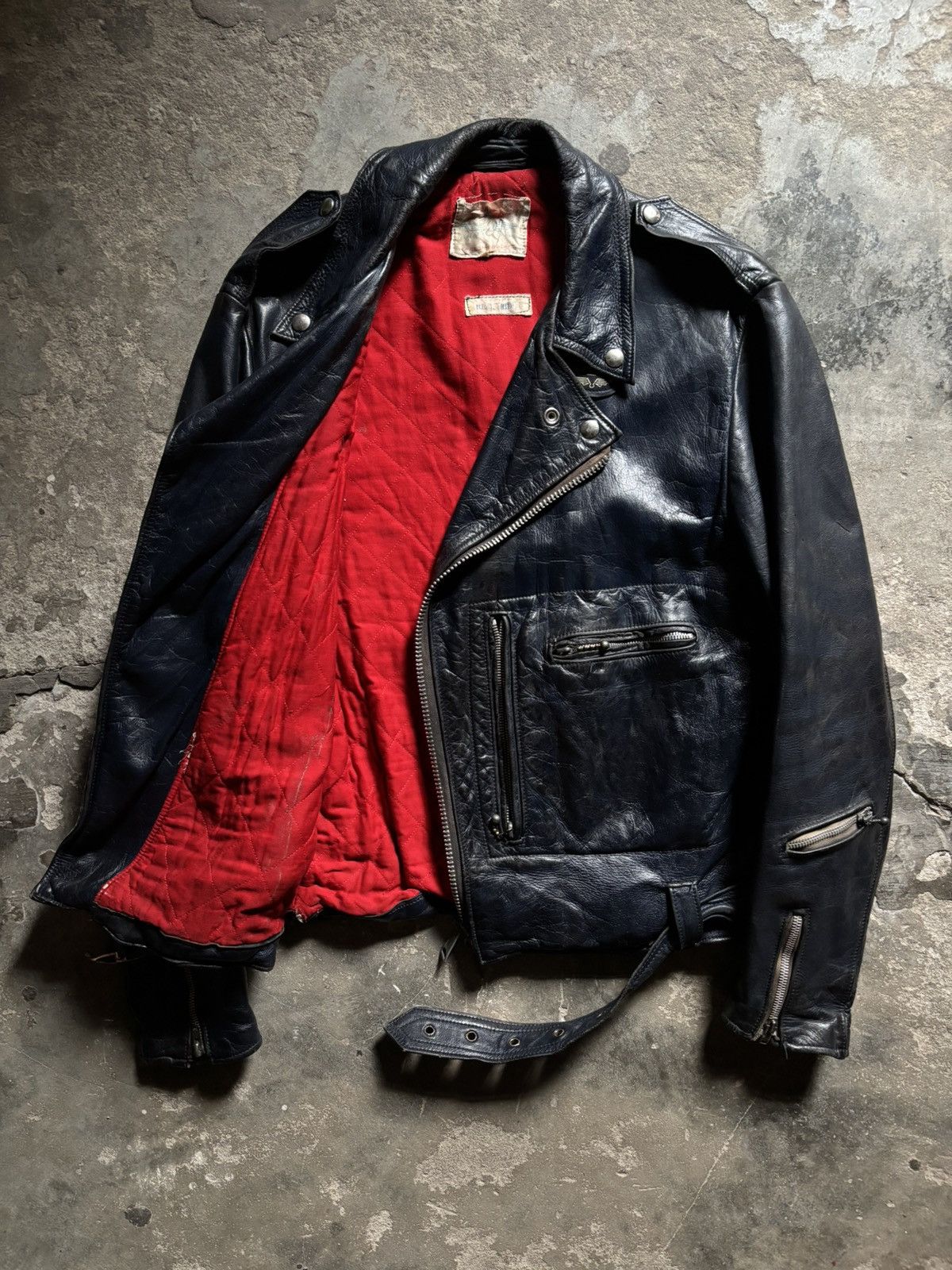 Lewis Leathers 70s Aviakit TwinTrack Bronx Leather Jacket Size US S / EU 44-46 / 1 - 2 Thumbnail