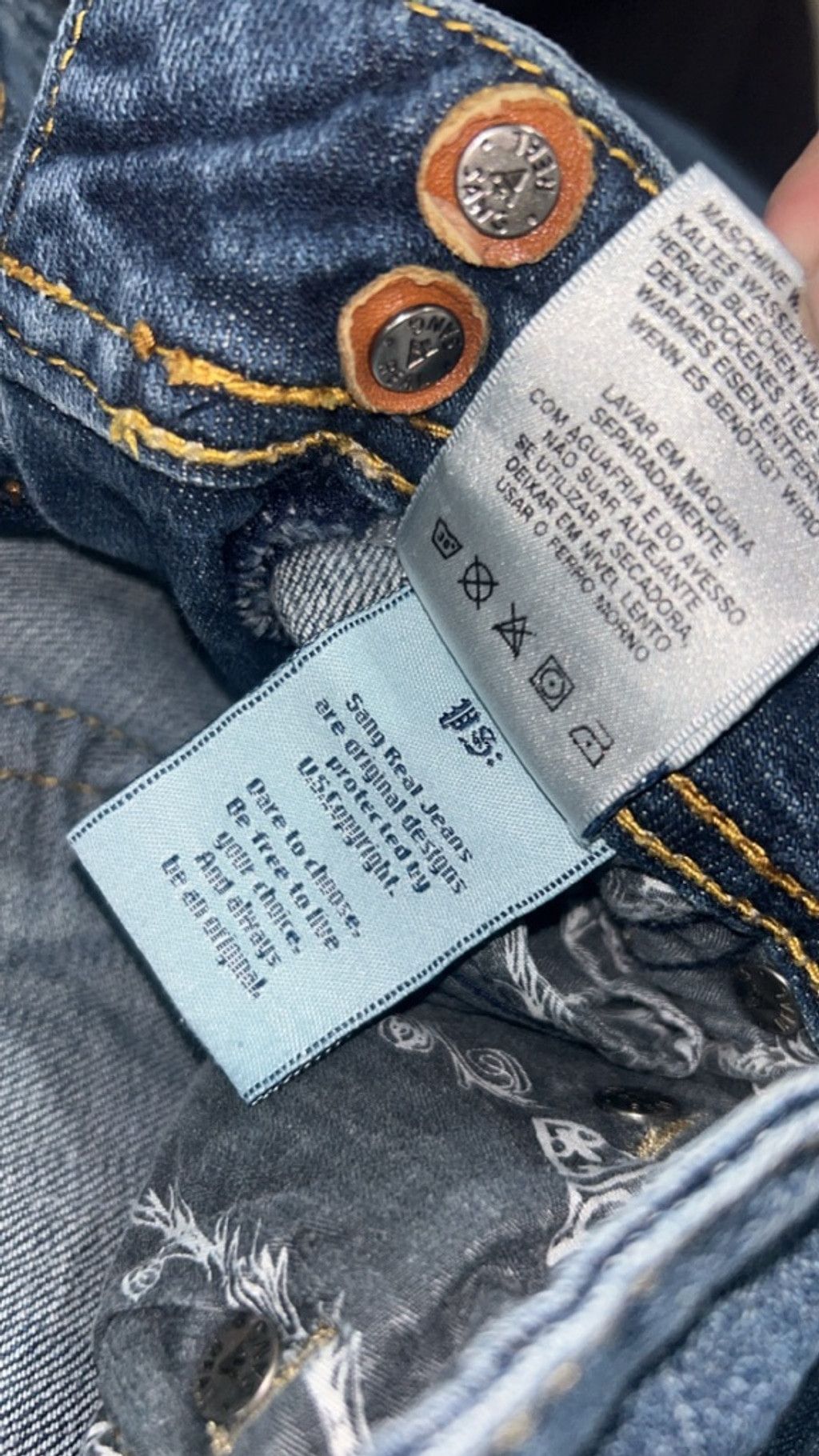 Other Women's Sang Real Blue Skinny Jeans Size 29 Size 29" - 6 Thumbnail