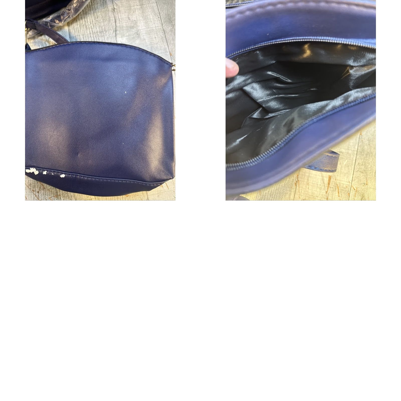 Vintage VINTAGE Darbaoly Purse Handbag Blue Two Piece Top Handle Bag Womens Purse Bag Faux Leather Size ONE SIZE - 9 Thumbnail