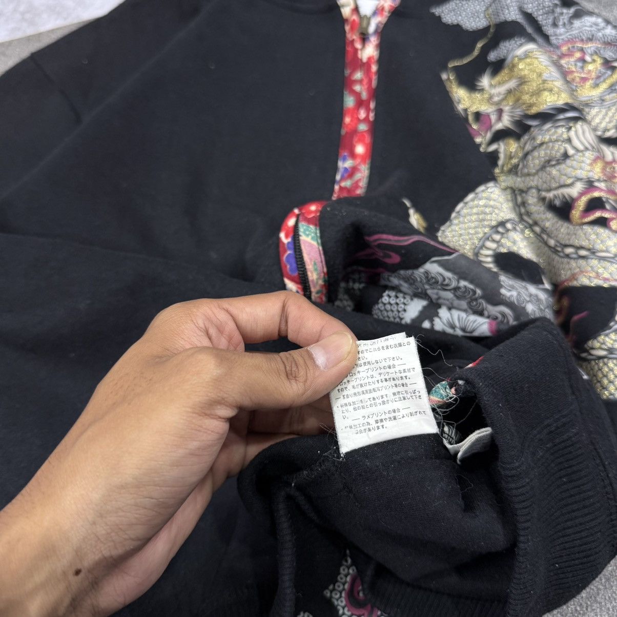 Japanese Brand Vintage sukajan dragon japanese full zip hooded black Size US XL / EU 56 / 4 - 11 Thumbnail