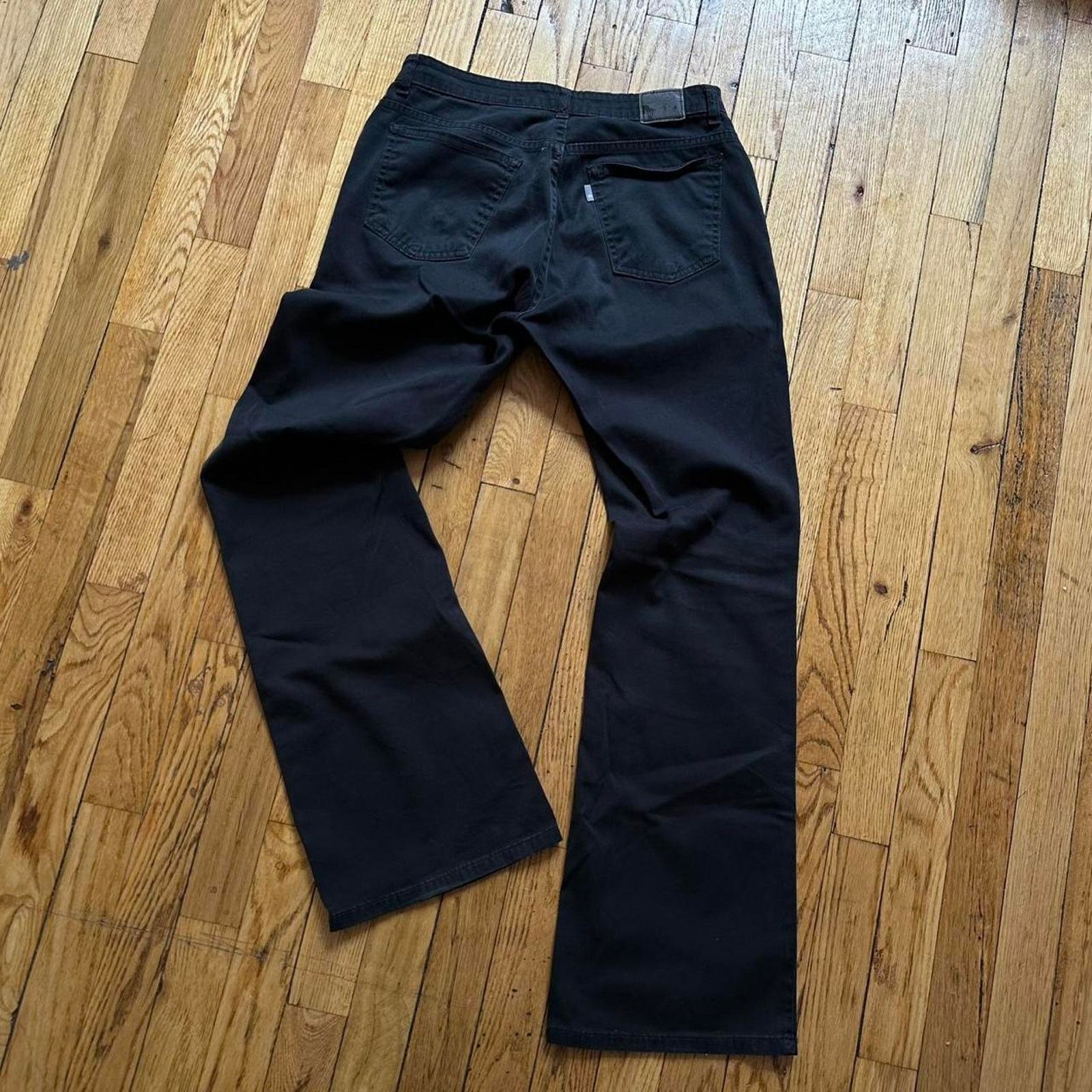 Levi's × Vintage Vintage 90s Y2K Black Low Rise Flare Levi’s Silvertab Pants Size 27" / US 4 / IT 40 - 5 Thumbnail