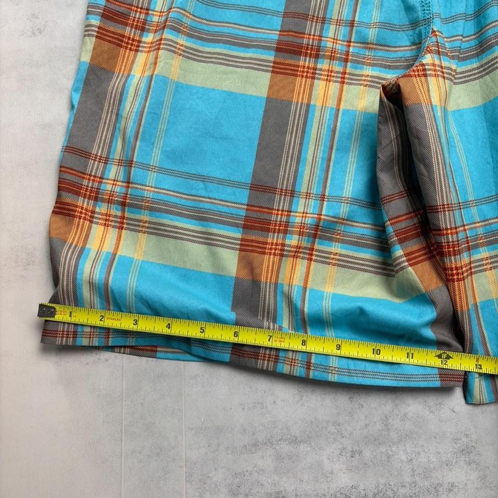 Other Y2K Blue Lost Surf Grunge Gothic Baggy Plaid Board Shorts Size US 36 / EU 52 - 8 Thumbnail
