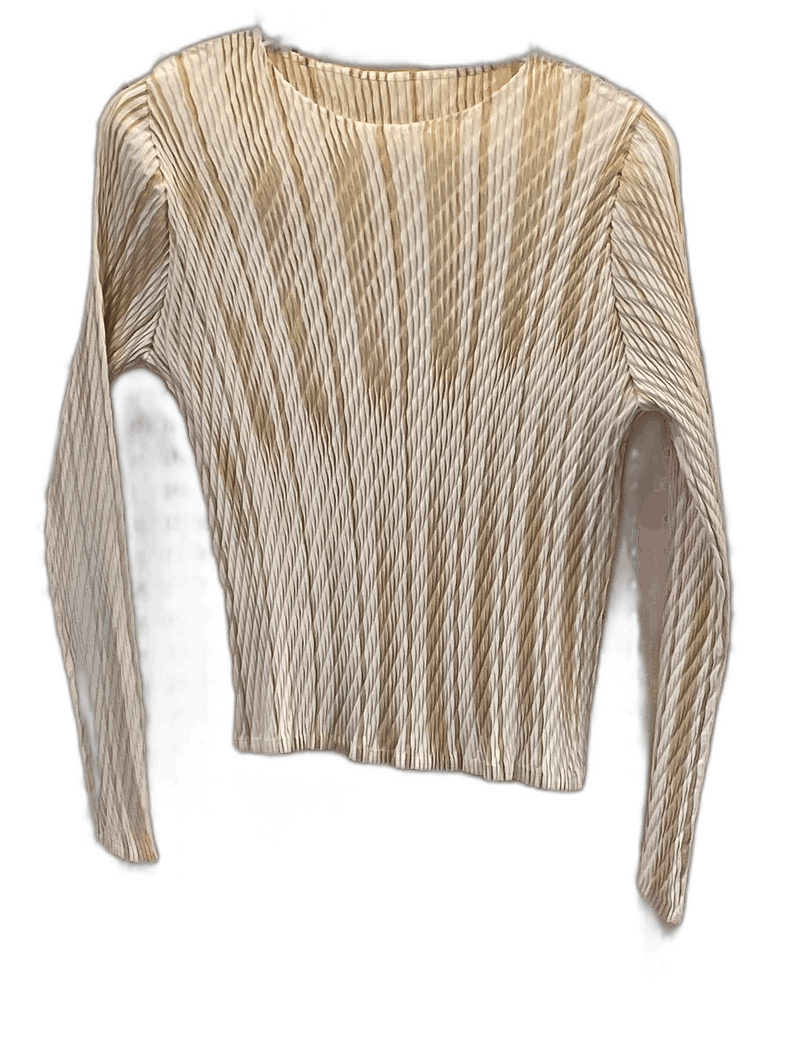 Issey Miyake issey miyake beige long sleeve top Size US S / EU 44-46 / 1 - 1 Thumbnail