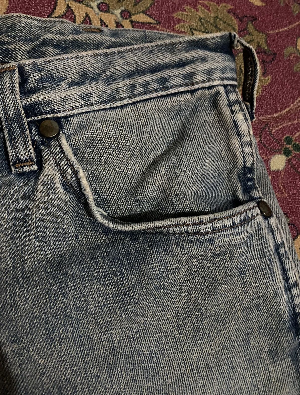 Japanese Brand Vintage Wrangler Bootcut Distressed Faded Denim Size US 31 - 3 Thumbnail