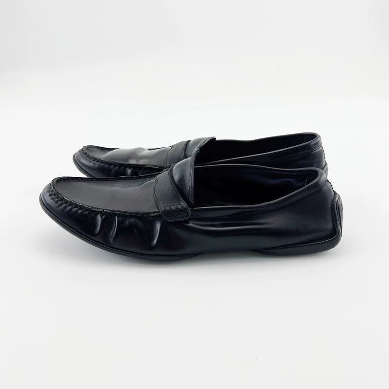 Louis Vuitton Louis Vuitton Black Leather Slip-On Shoes - dmc Size US 10.5 / EU 43-44 - 1 Thumbnail