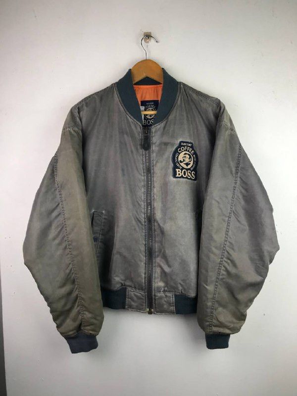 Vintage Vintage Suntory Coffee Boss Distressed Sunfaded Jacket Size US XL / EU 56 / 4 - 1 Thumbnail