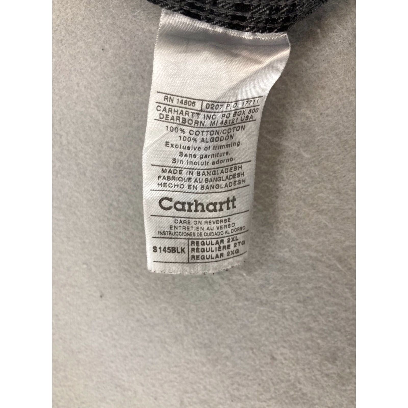 Carhartt Carhartt Shirt Mens 2XL Black Plaid Flannel Button-Up Outdoor Workwear Mens Size US XXL / EU 58 / 5 - 7 Thumbnail