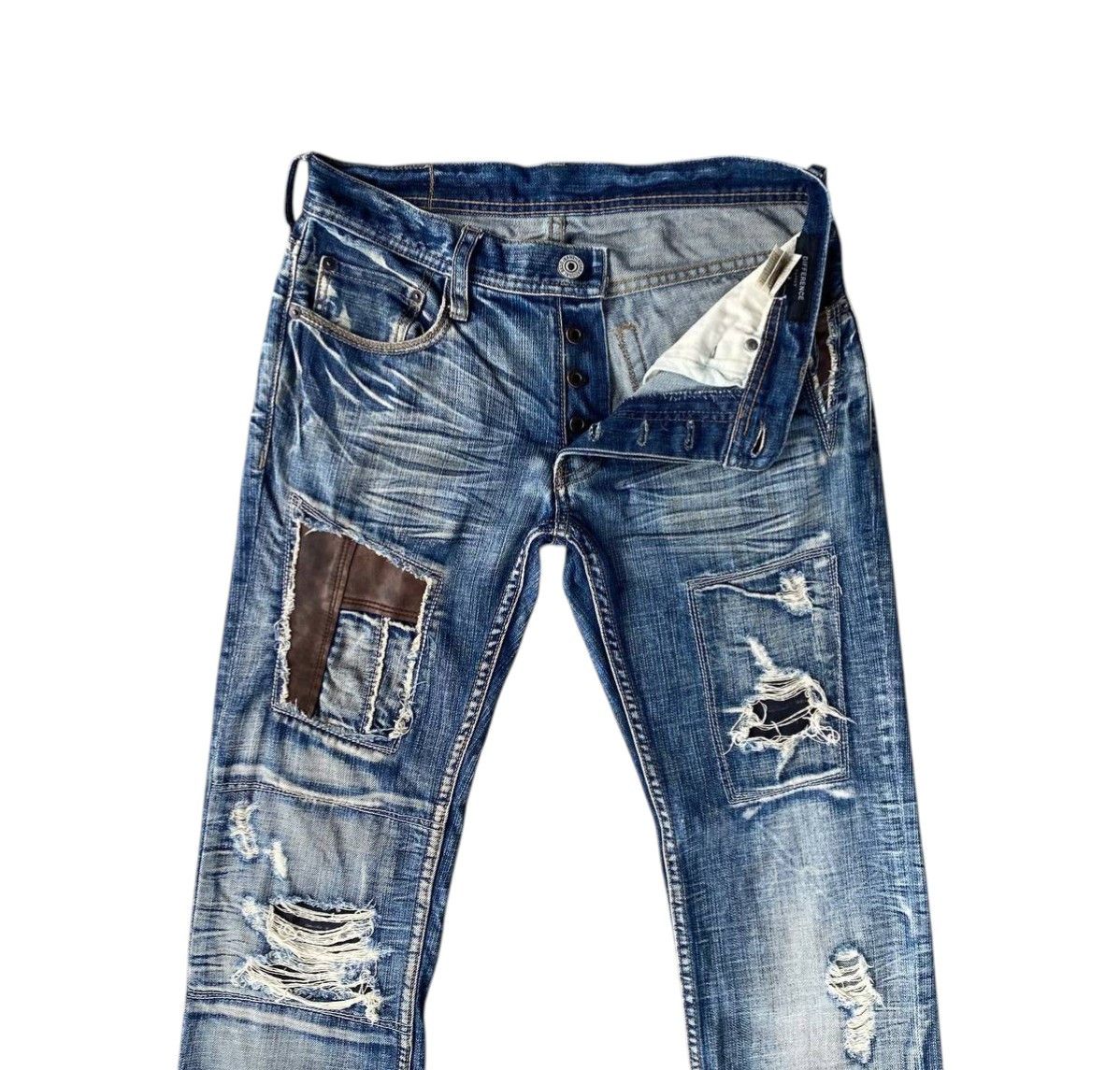 Japanese Brand Difference Rupert Japan Distressed Boro Denim Crust Punk Size US 28 / EU 44 - 6 Thumbnail