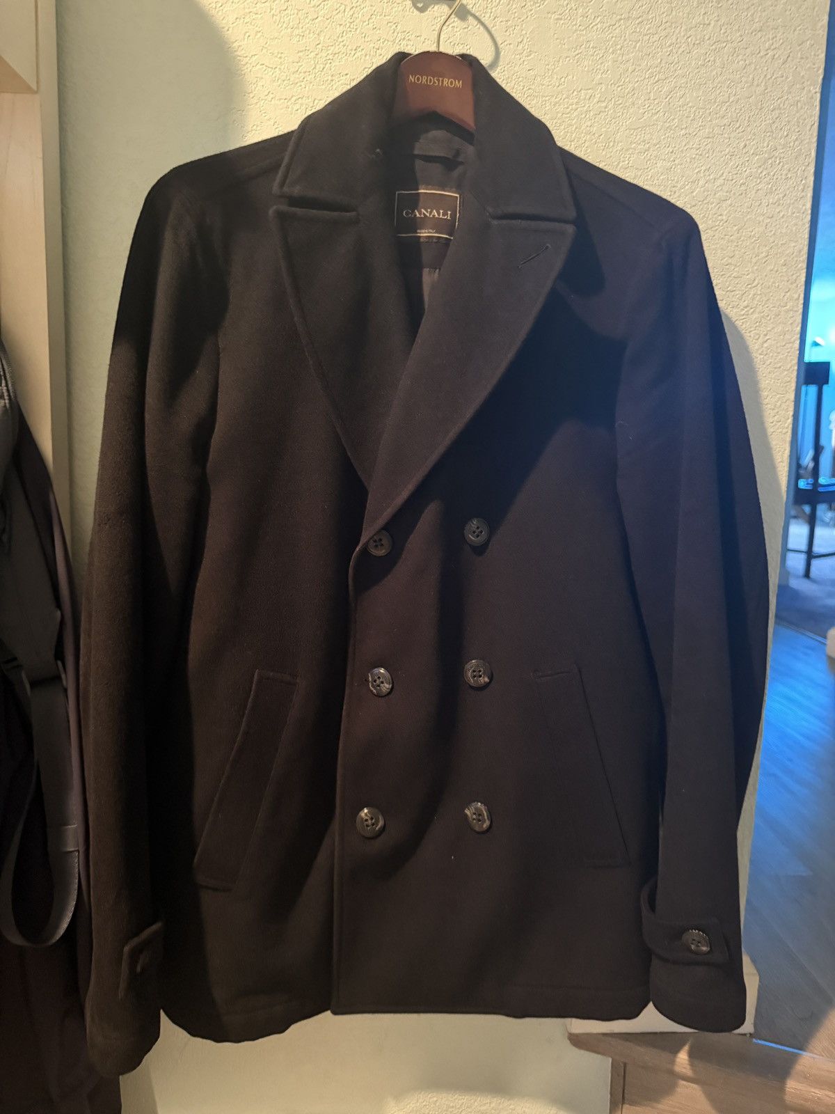 Canali Made in Italy Double Breasted Wool Peacoat Size38R US