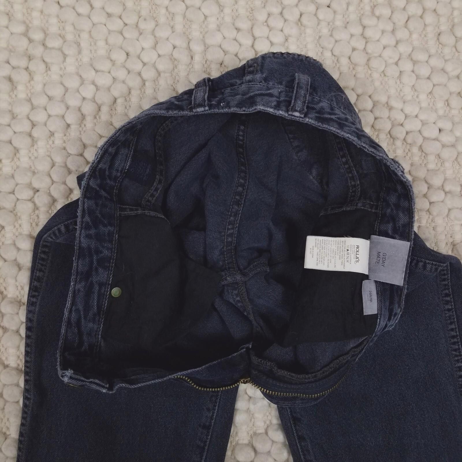 Rolla's Rolla's Dusters High Rise Relaxed Fit Jeans Dark Gray Sz 26 Size 26" / US 2 / IT 38 - 8 Thumbnail