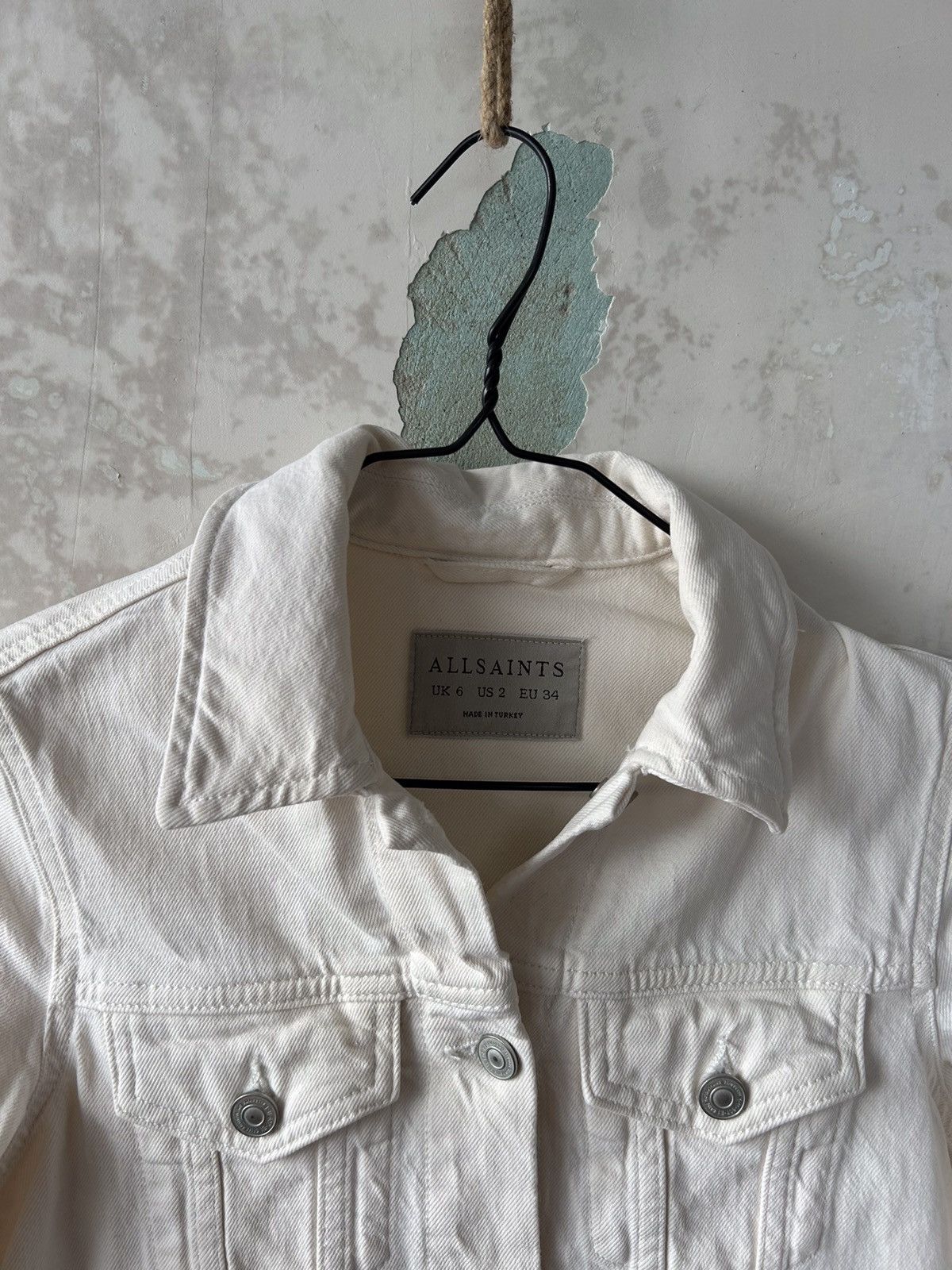 Allsaints ALL SAINTS MILK DENIM JACKET Size XS / US 0-2 / IT 36-38 - 4 Thumbnail