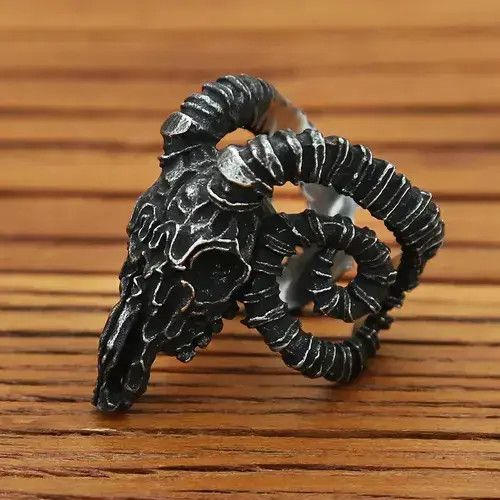 Jewelry × Ring Of Fire Goat Skull Ring Size ONE SIZE - 3 Thumbnail