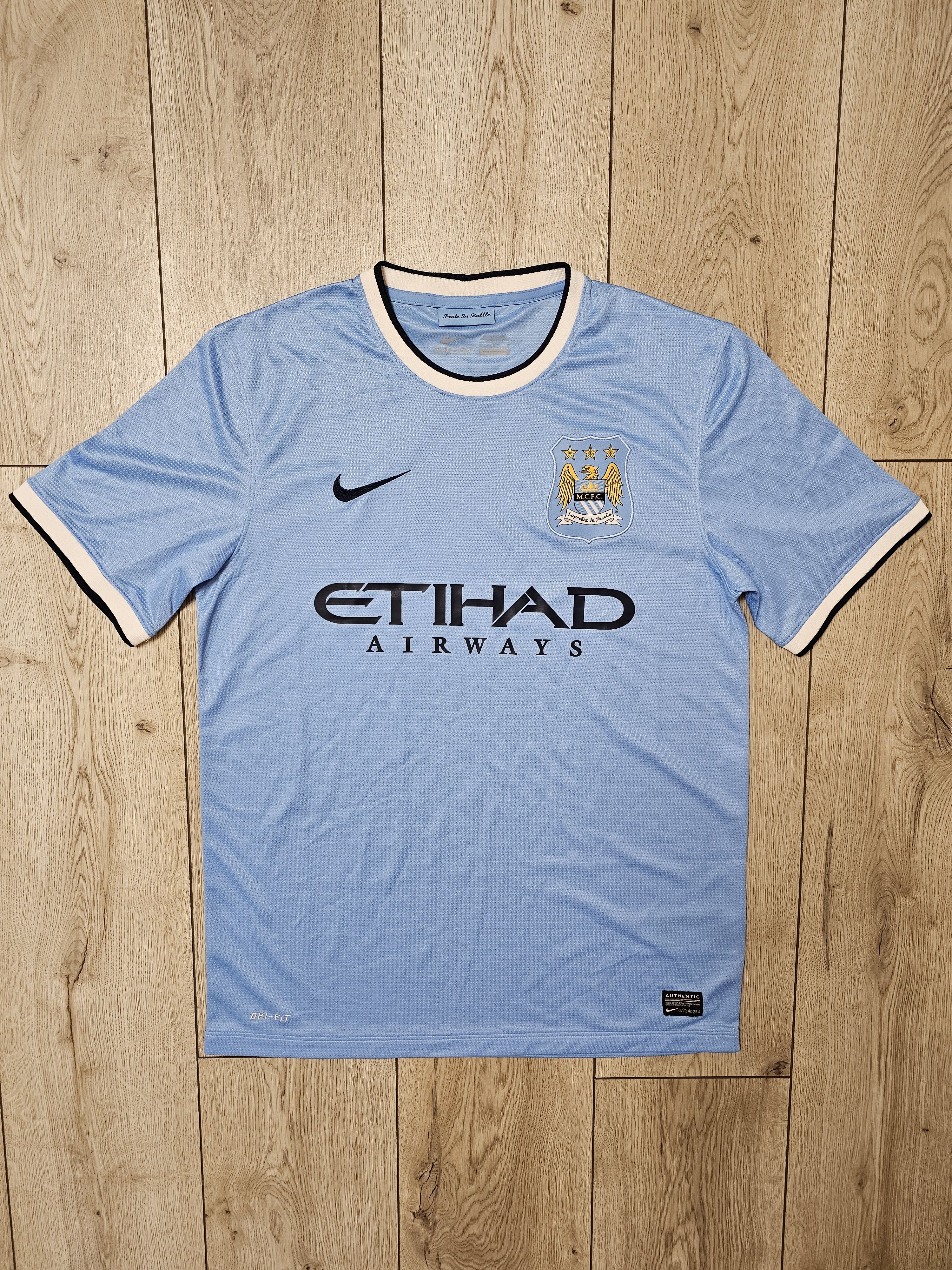 Nike × Vintage MANCHESTER CITY 2013 2014 HOME FOOTBALL SHIRT SOCCER JERSEY Size US M / EU 48-50 / 2 - 1 Thumbnail
