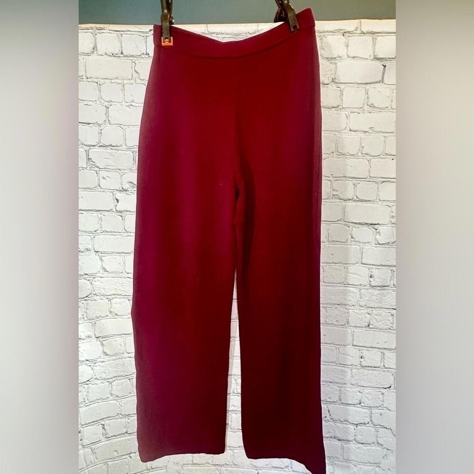Andrew St. John St. John Collection Women's Wide Leg Pant - Magenta Size 30" / US 8 / IT 44 - 3 Thumbnail
