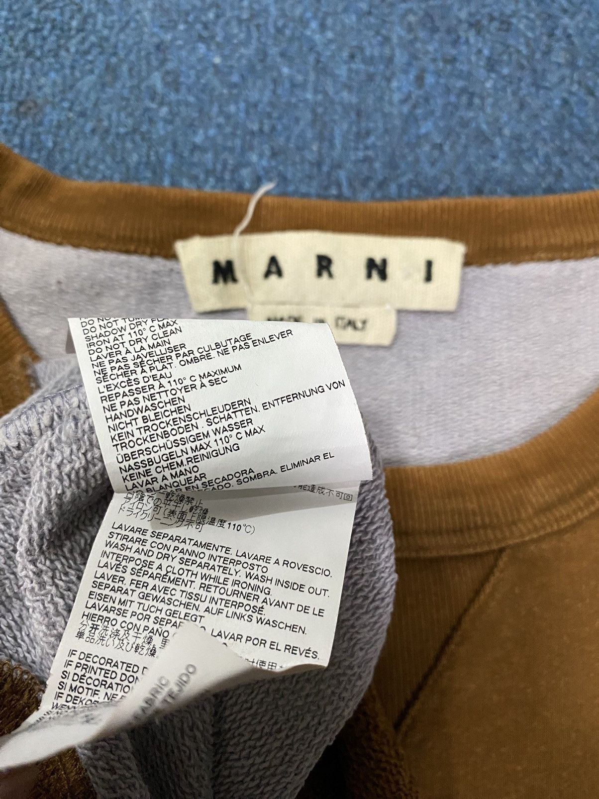 Marni Marni Cotton Crew Neck Two-Tone Sweatshirt Size US M / EU 48-50 / 2 - 5 Thumbnail