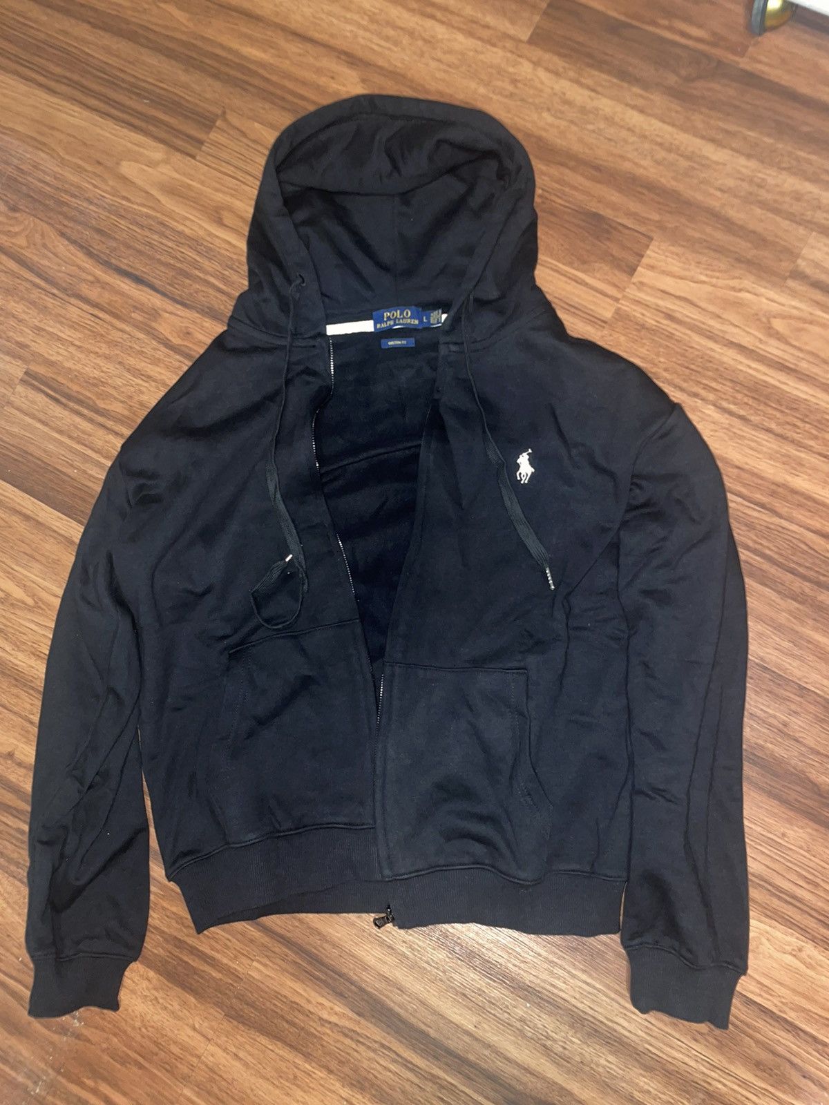 Polo Ralph Lauren Polo Ralph Lauren black fleece zip up hoodie Size US M / EU 48-50 / 2 - 1 Thumbnail