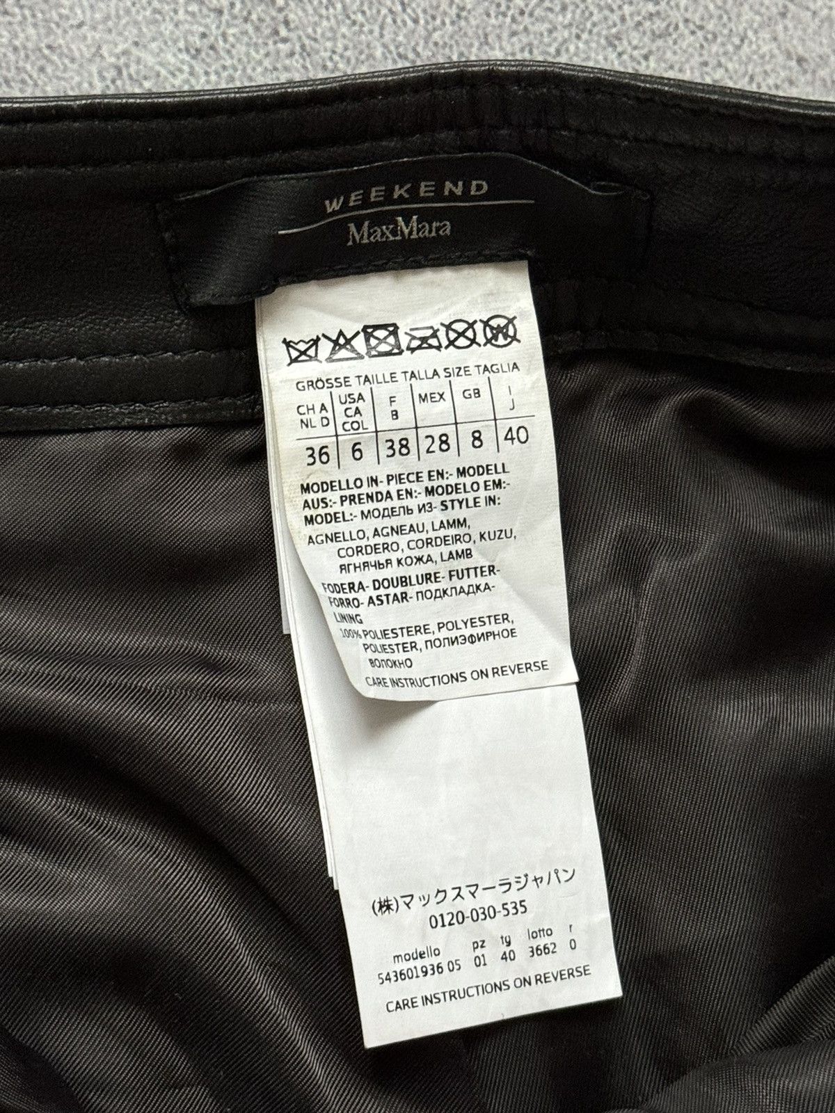 Designer × Max Mara × Weekend Max Mara Weekend Max Mara USA6/FB38/GB8 leather pant trouser chino Size 28" / US 6 / IT 42 - 10 Thumbnail