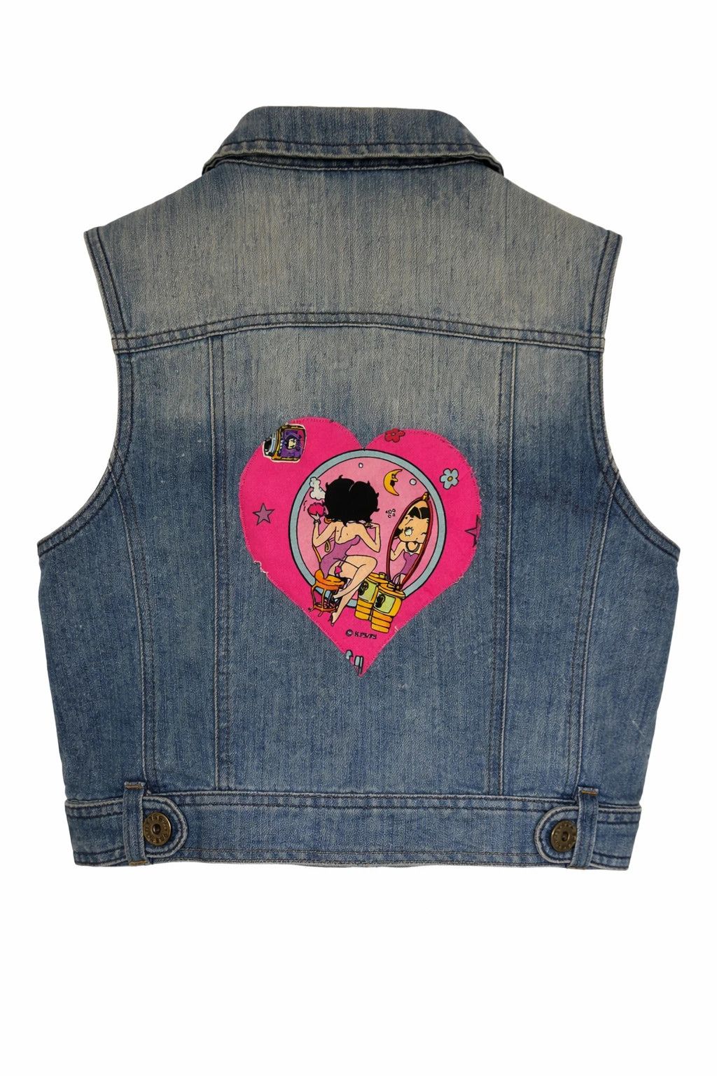 NEXT RARE Y2K Betty Boop Cropped Denim Jacket. Size XXL / US 16-18 / IT 52-54 - 1 Thumbnail