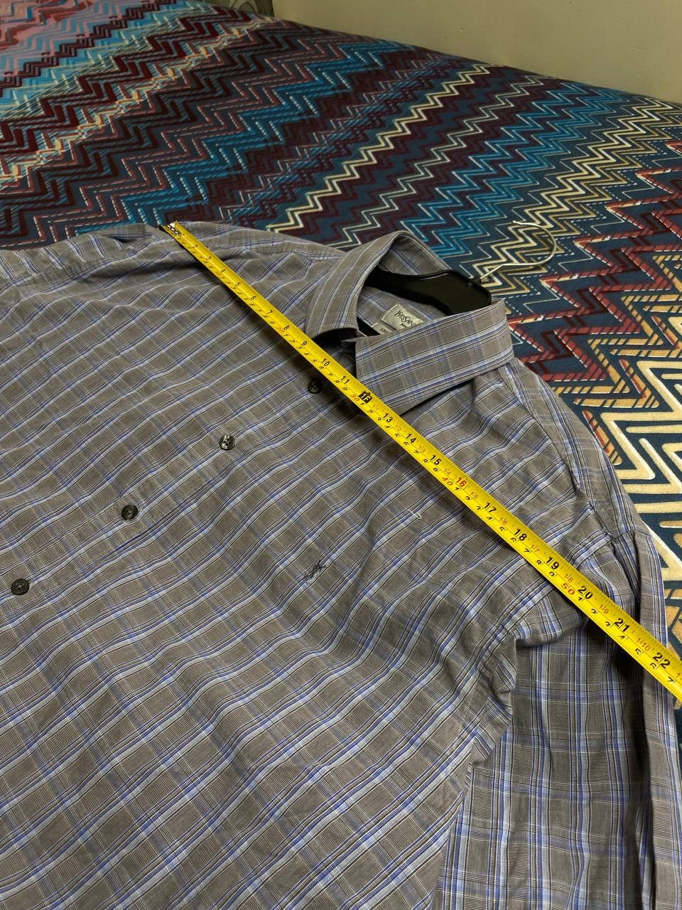 Vintage × Yves Saint Laurent Yves Saint Laurent YSL Mens Long Sleeve Striped Shirt Size US XXL / EU 58 / 5 - 13 Thumbnail
