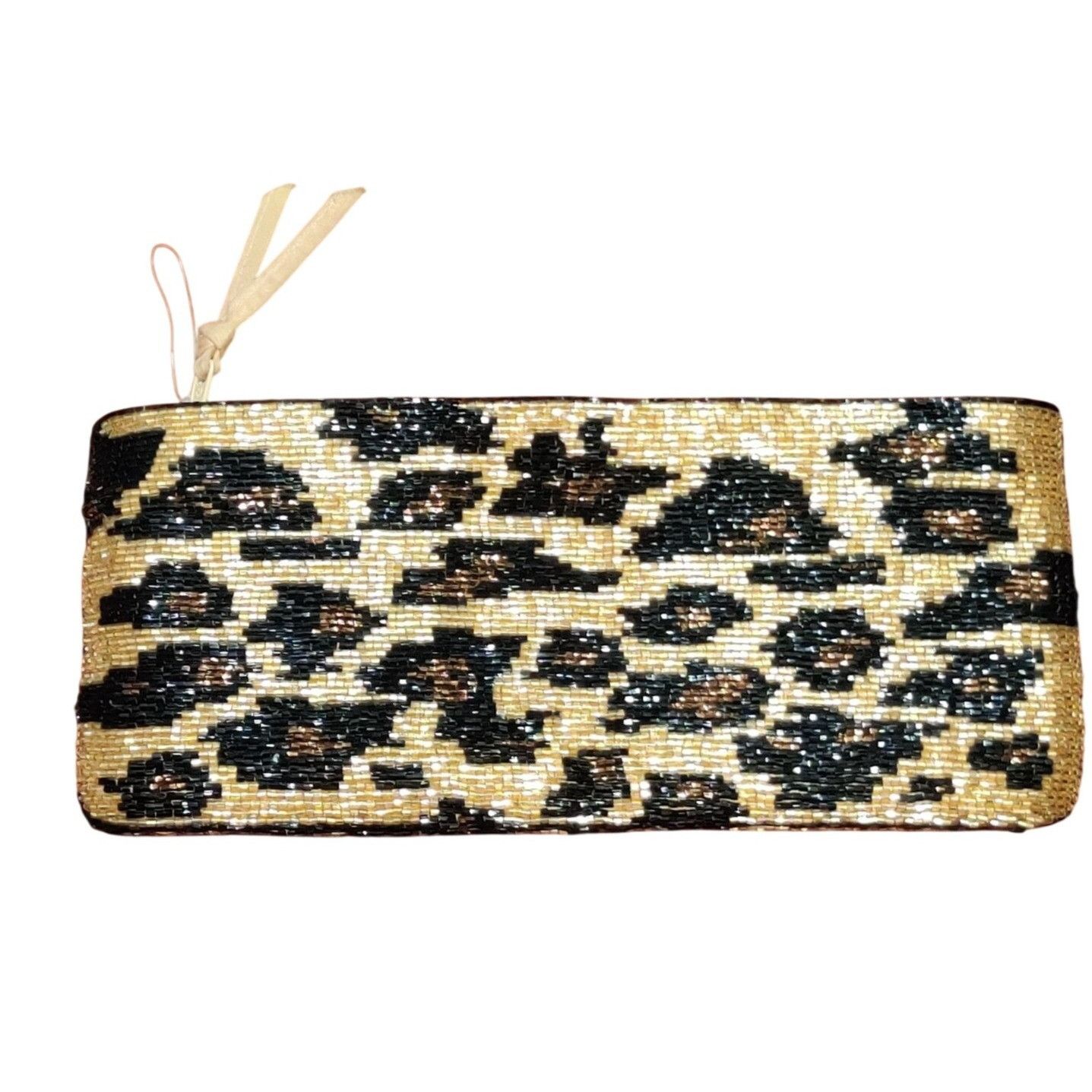 Neiman Marcus Neiman Marcus Womens Clutch Gold Black Brown Beaded Clutch L Size ONE SIZE - 1 Thumbnail