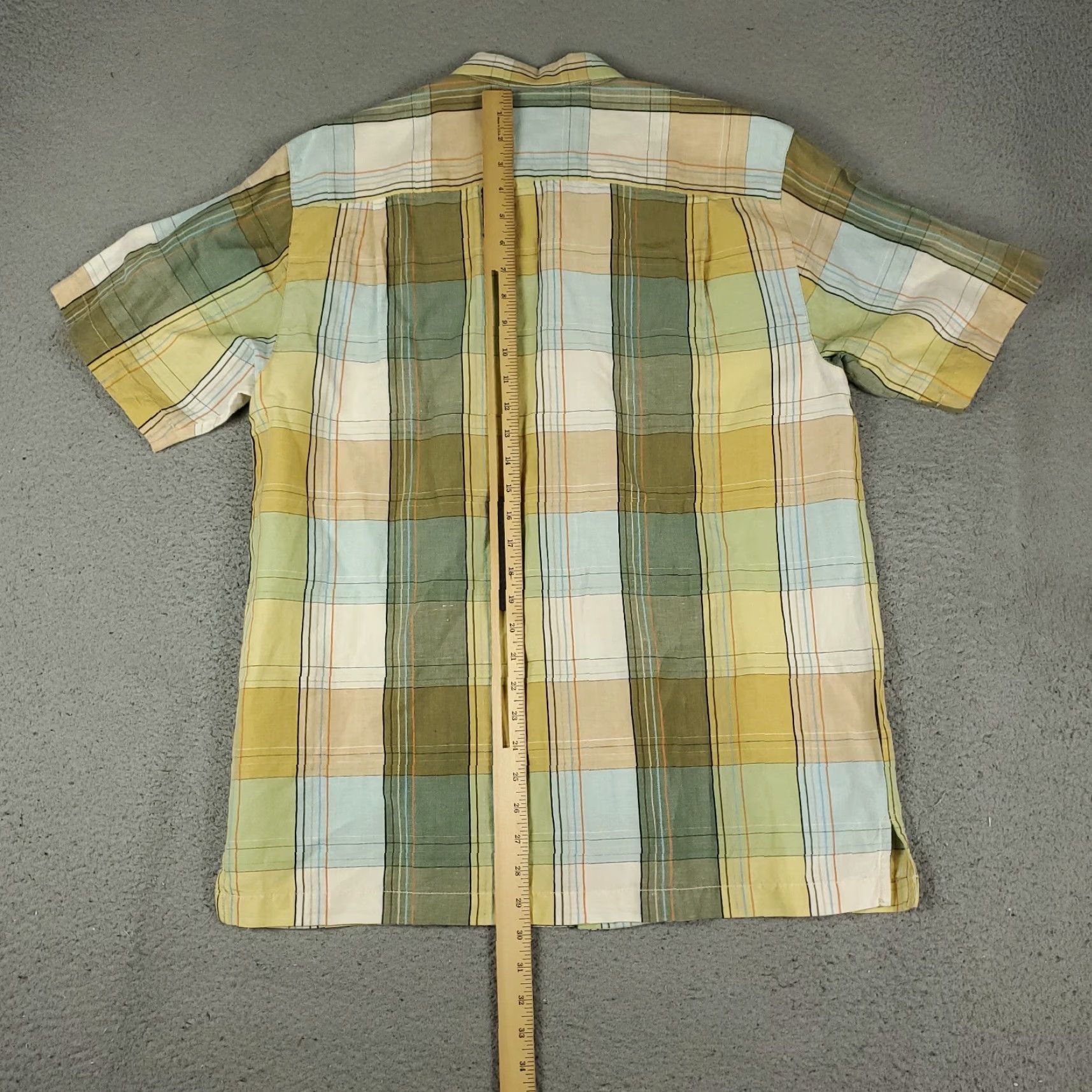 Tommy Bahama Tommy Bahama Shirt Mens Small Yellow Plaid Linen Silk Hawaiian Button Up Size US S / EU 44-46 / 1 - 3 Thumbnail