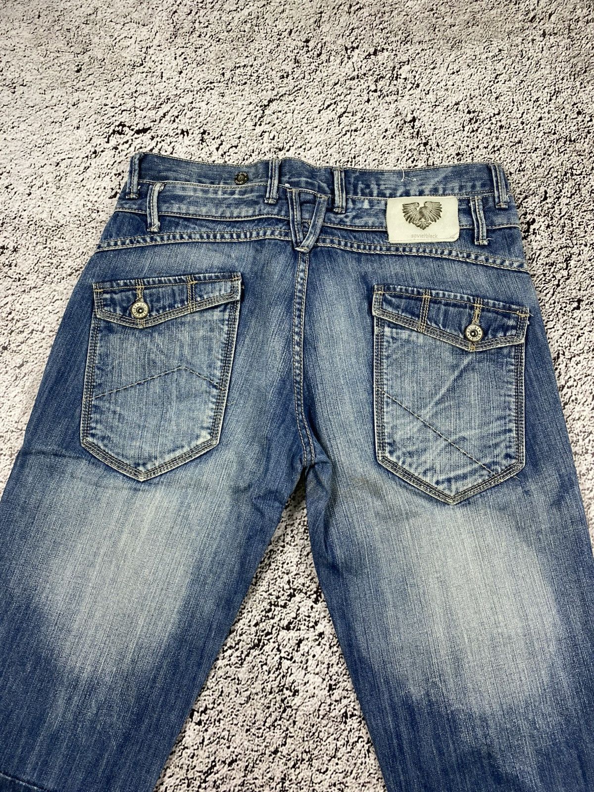 Vintage Vintage Y2K faded denim jeans streetwear Japanese style Size US 34 / EU 50 - 5 Thumbnail