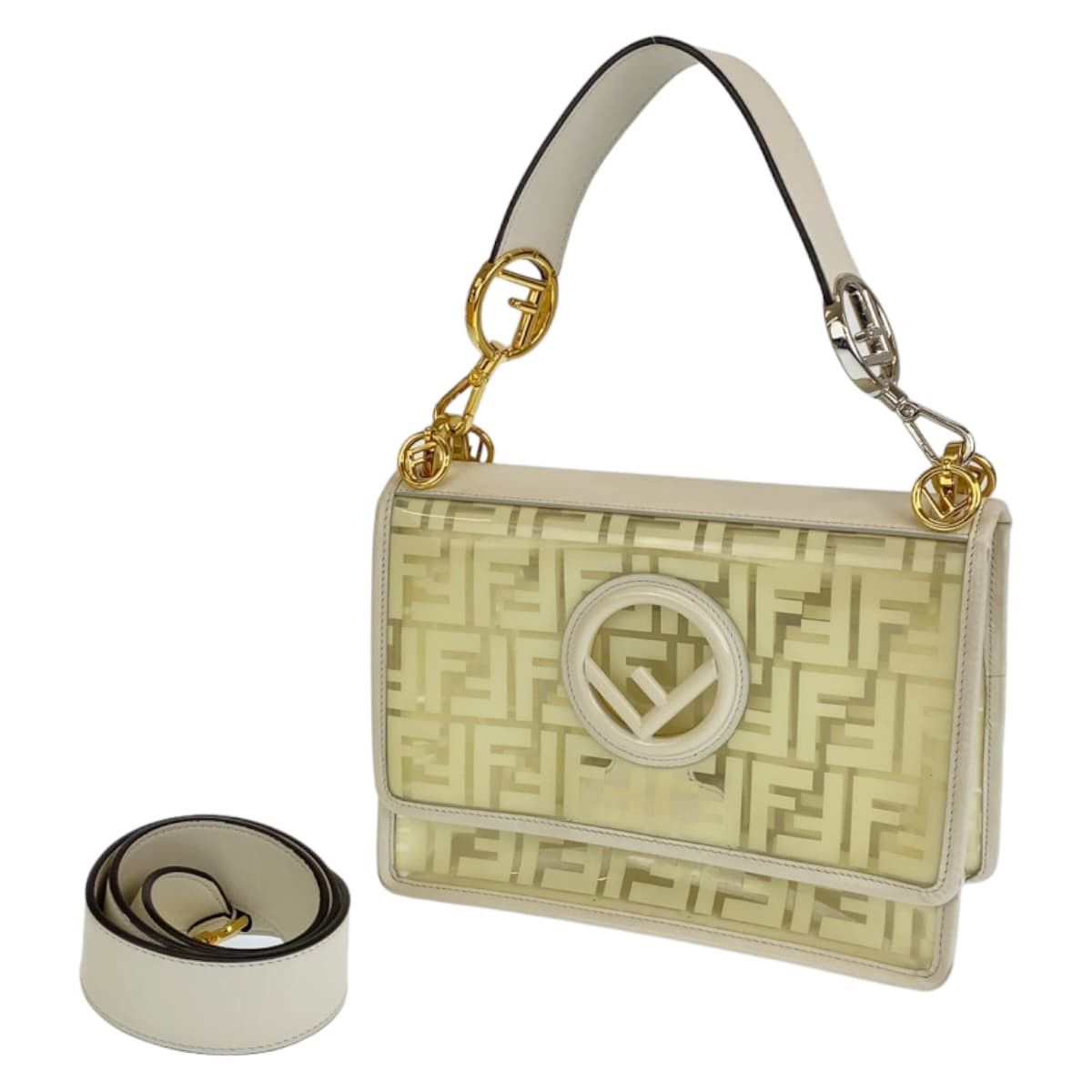 Fendi Fendi Fendi Can I F Vinyl/Leather Shoulder Bag 405501 Plastic Shoulder Bag 405501 in Very Good Condition Size ONE SIZE - 1 Thumbnail