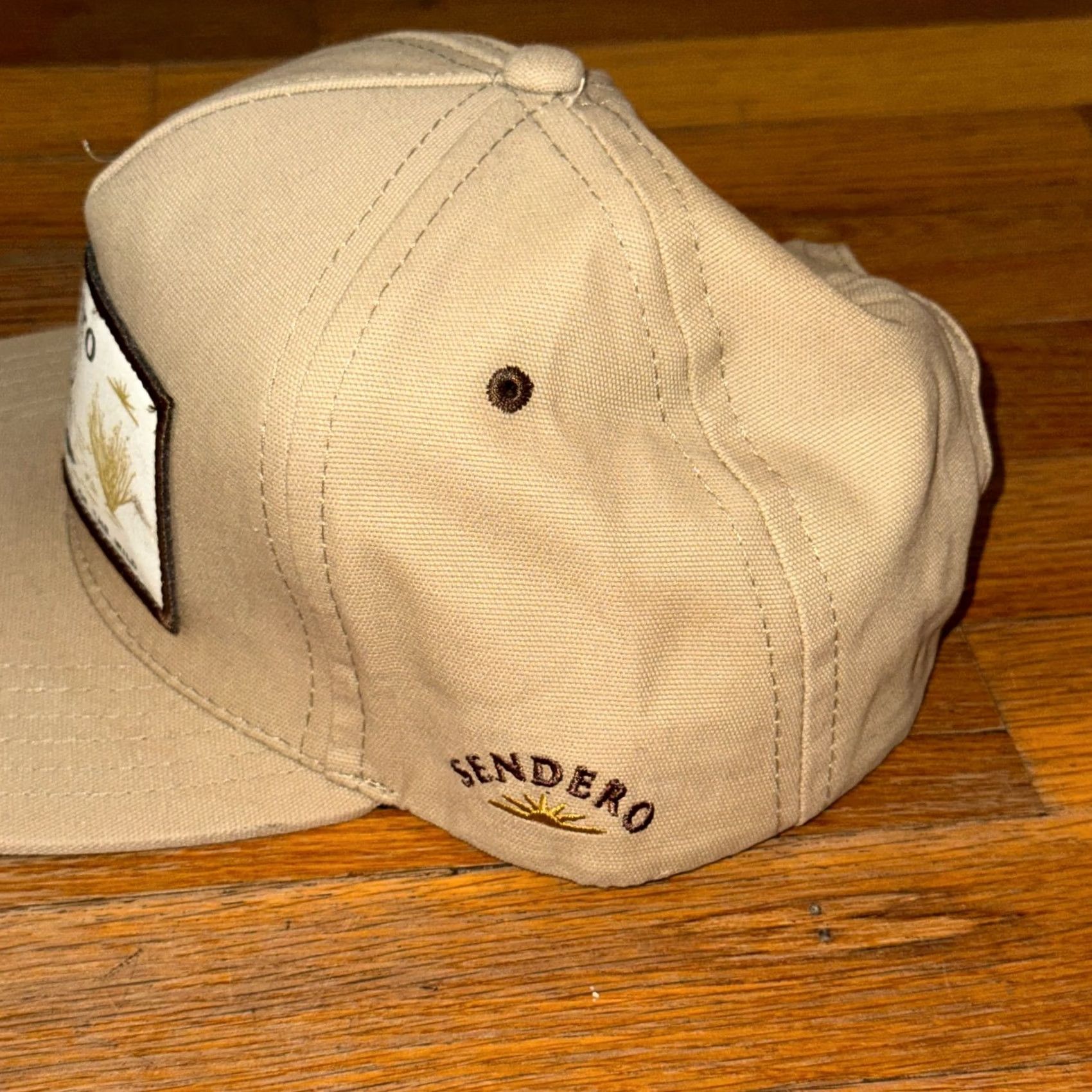 Vintage Sendero Provisions Co. Hat Cap Snap Back Patch Rattlesnake Desert Outdoors Mens One Size Beige Outdoor Baseball Cap Hat Size ONE SIZE - 3 Thumbnail