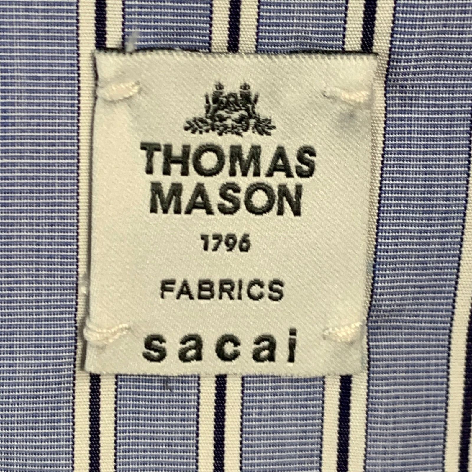 Sacai SACAI Regular Light Blue White Stripe Cotton Sport Coat Size 44R - 6 Thumbnail