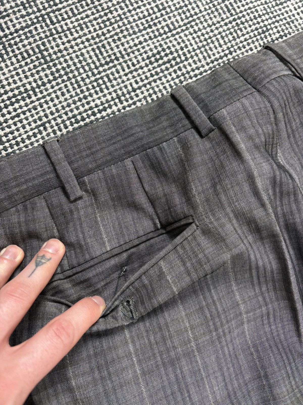 Pal Zileri Pal Zileri lab wool checkered suit set blazer jacket pants Size 44R - 17 Thumbnail