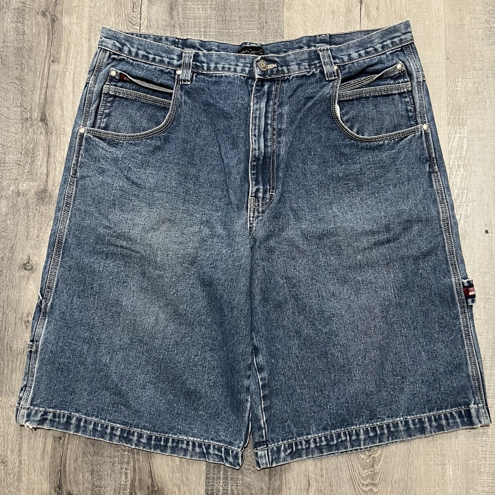 Jordache VTG Jordache Carpenter Denim Baggy Hip Hop Skater Jorts Size US 38 / EU 54 - 2 Thumbnail