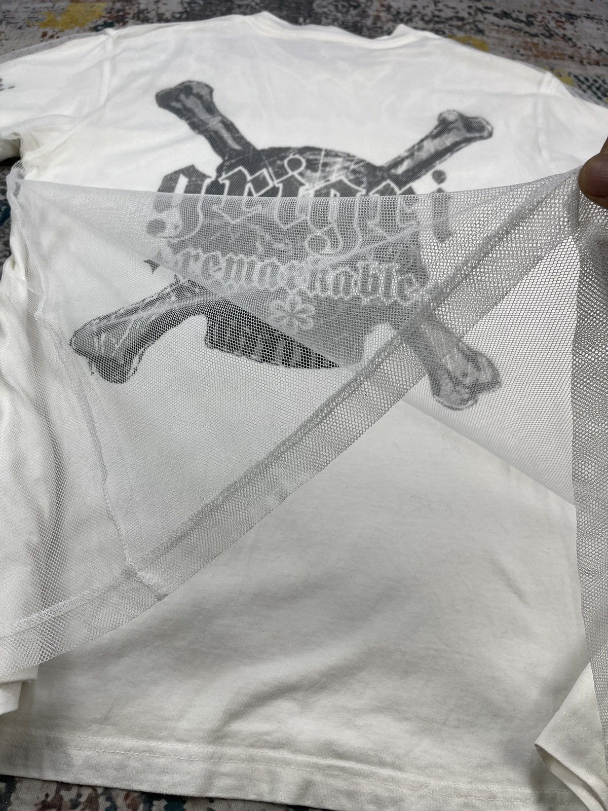 If Six Was Nine GRIGRI Back hit Skull Centre Logo Outer Net Shirt Size US L / EU 52-54 / 3 - 5 Thumbnail