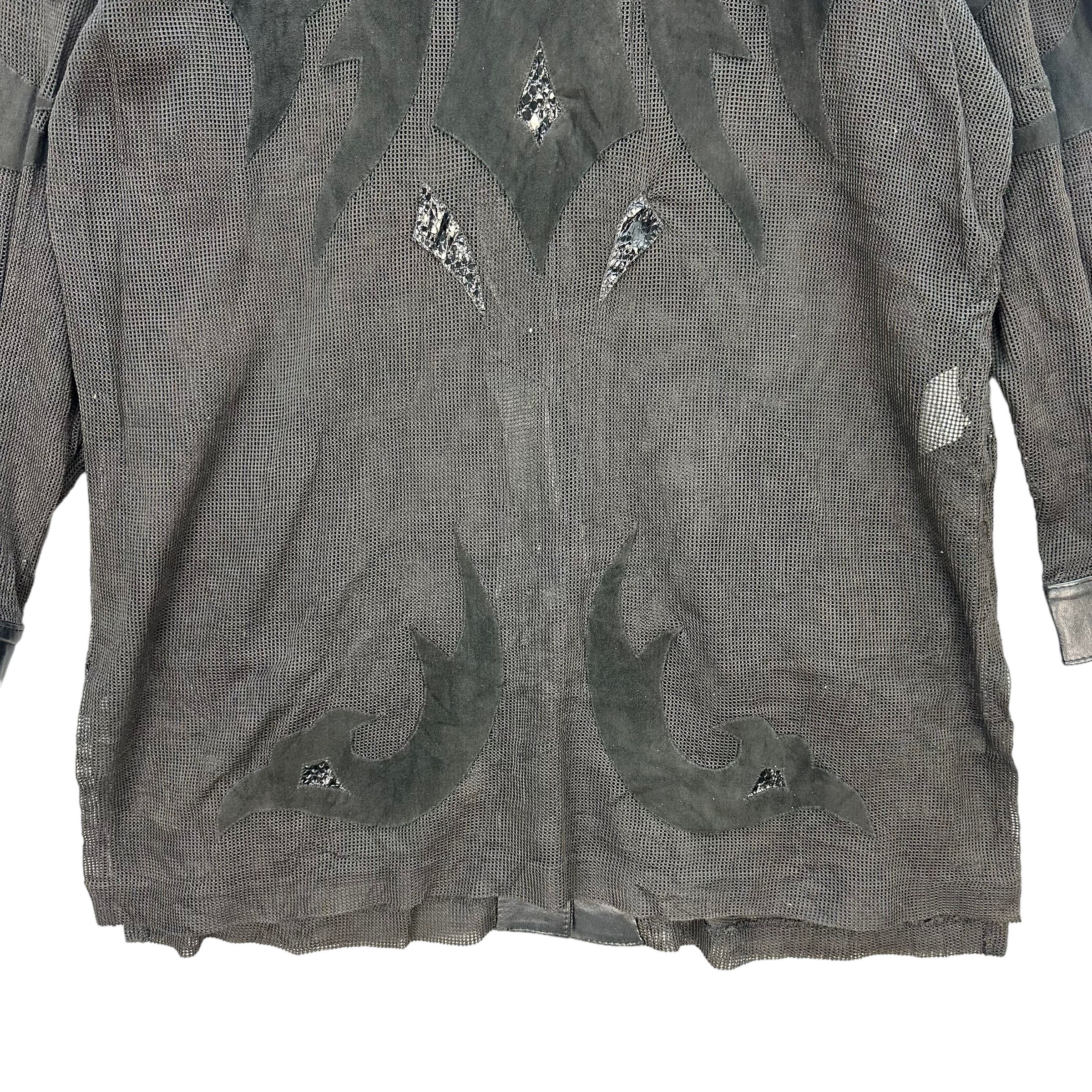 Japanese Brand RARE🔥 C H I E JUTTA COVIAN SNAKE SKIN MESH JACKET #7562-153 Size L / US 10 / IT 46 - 14 Thumbnail
