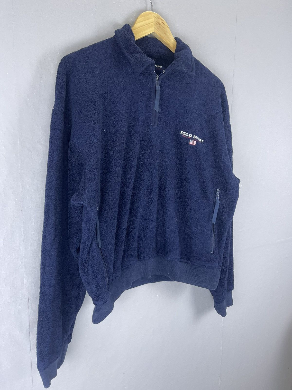 Polo Ralph Lauren × Vintage Vintage 90s Polo Sport Ralph Lauren USA Half Zipper Sweater Size US S / EU 44-46 / 1 - 3 Thumbnail