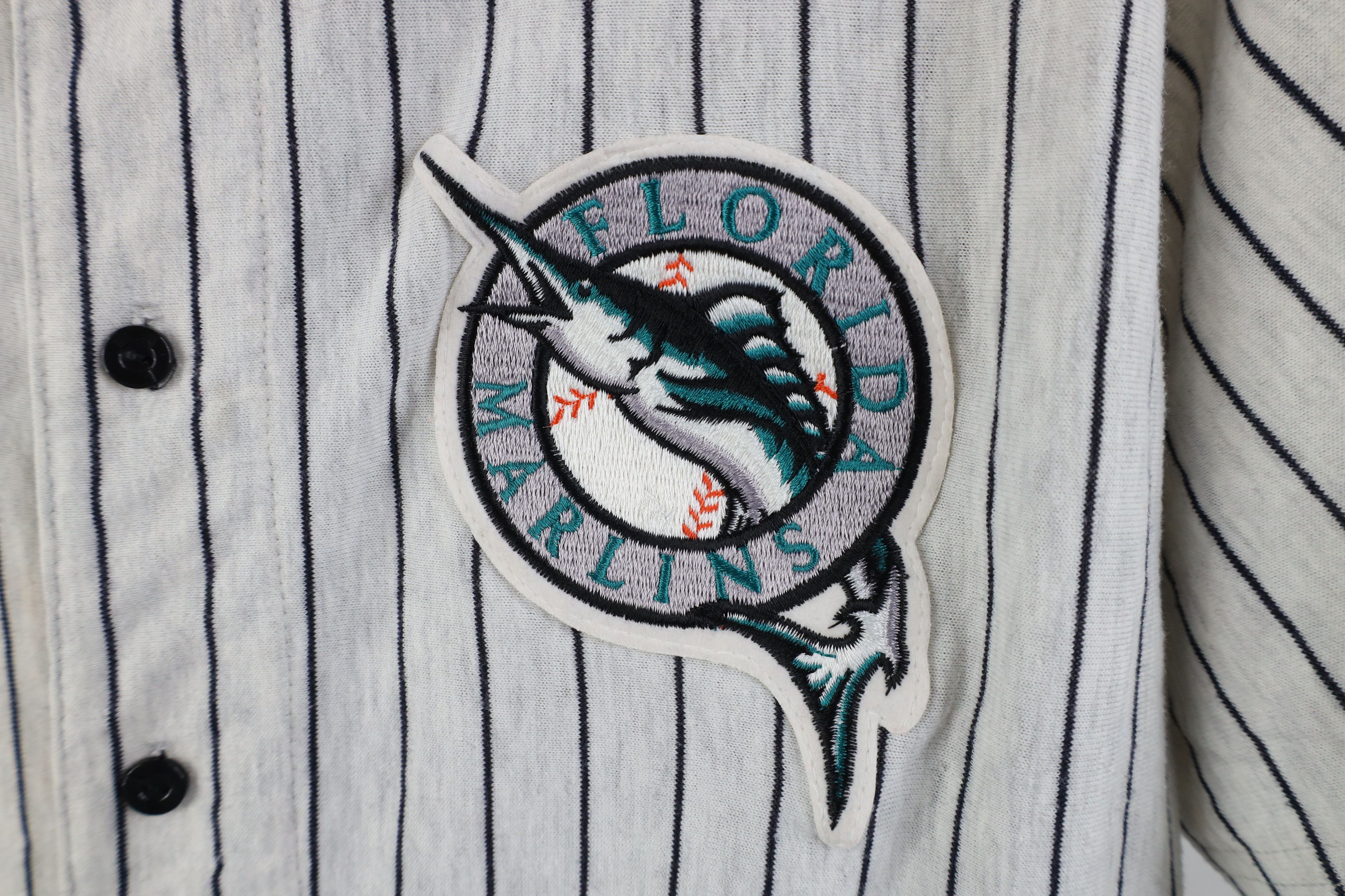 Vintage Vintage 90s Florida Marlins Baseball Jersey Gray USA Size US XL / EU 56 / 4 - 4 Thumbnail