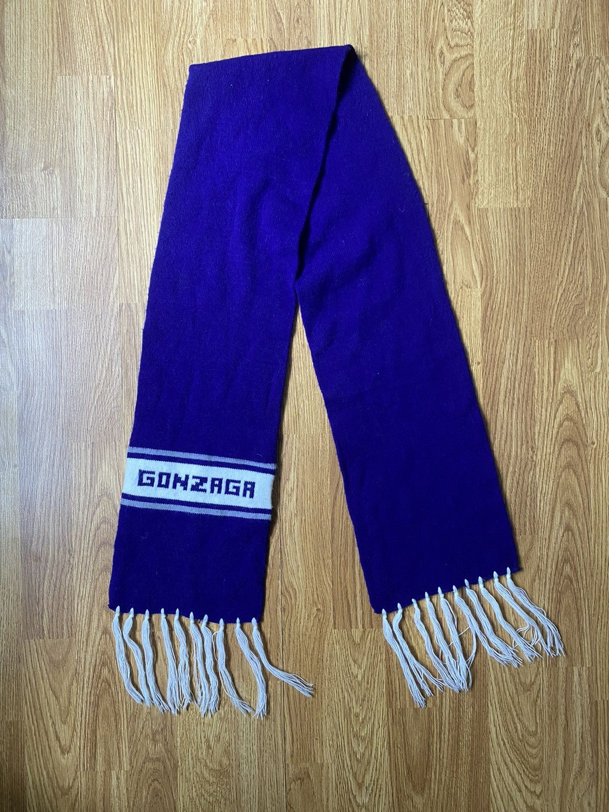 NCAA RARE Vintage 80s-90s Gonzaga Knit Scarf Purple Size ONE SIZE - 1 Thumbnail