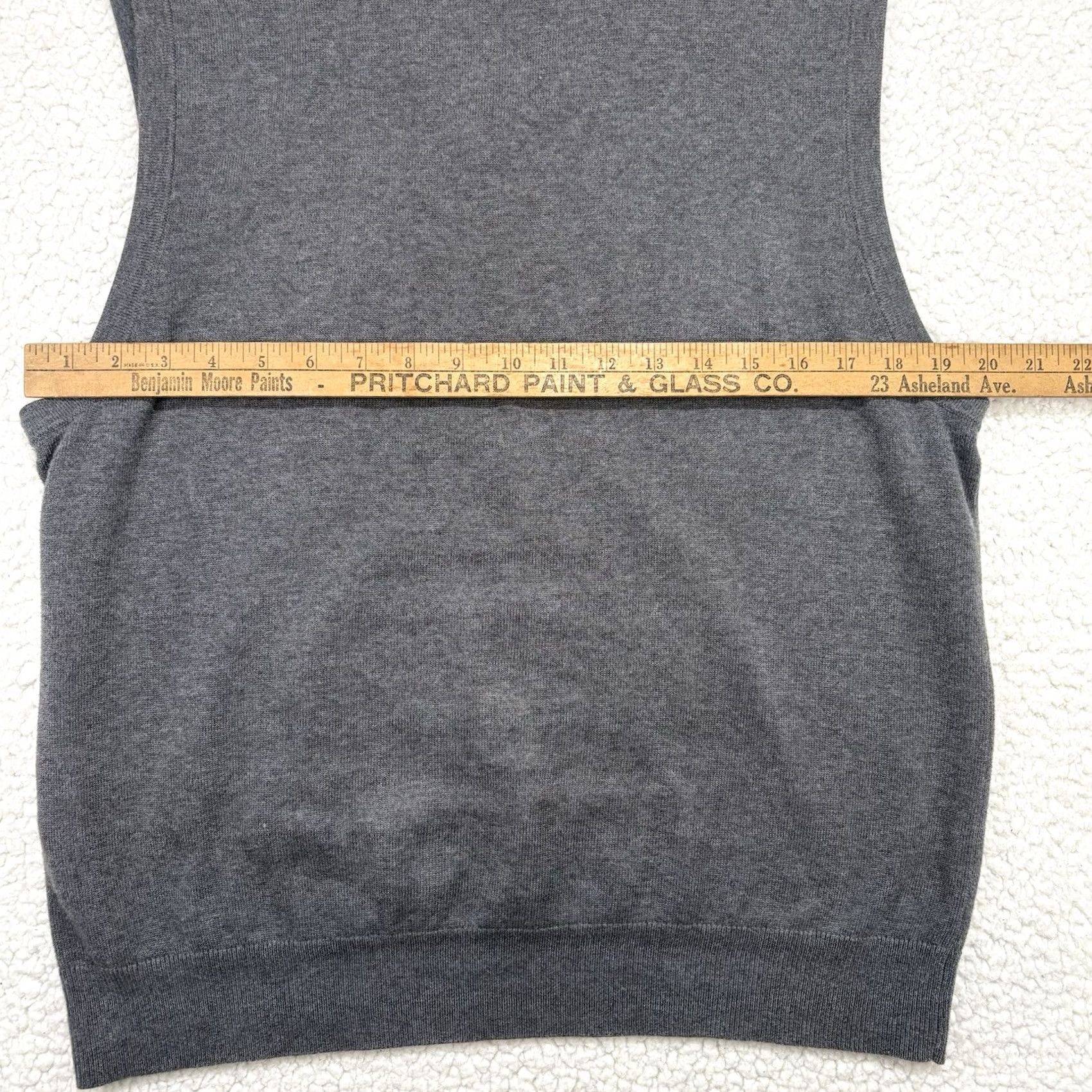 Lands' End Lands' End Sweater Vest Mens M Gray Supima Cotton V-Neck Knit Preppy Size US M / EU 48-50 / 2 - 6 Thumbnail