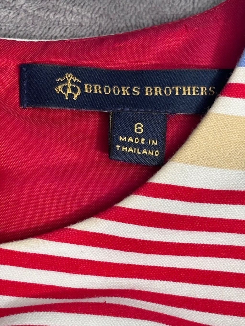 Brooks Brothers Women's Brooks Brothers Dress, Size 6, Red & White Size M / US 6-8 / IT 42-44 - 7 Thumbnail
