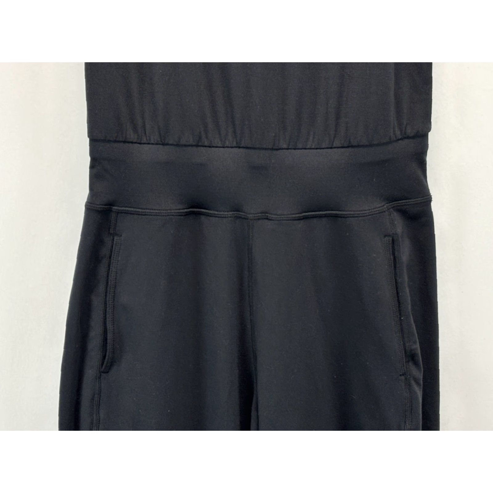 Sweaty Betty VINTAGE Sweaty Betty Women Black Gaia Yoga Sleeveless Jumpsuit Small Pockets Romper S Size 28" / US 6 / IT 42 - 3 Thumbnail
