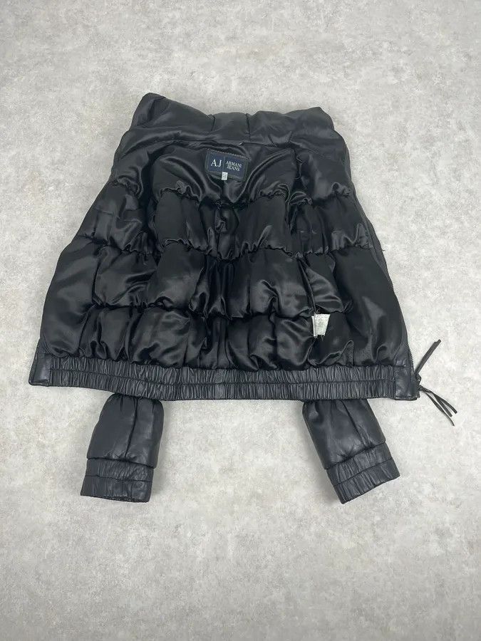 Armani 2000s Armani Black Puffer Leather Jacket Size XS / US 0-2 / IT 36-38 - 8 Thumbnail
