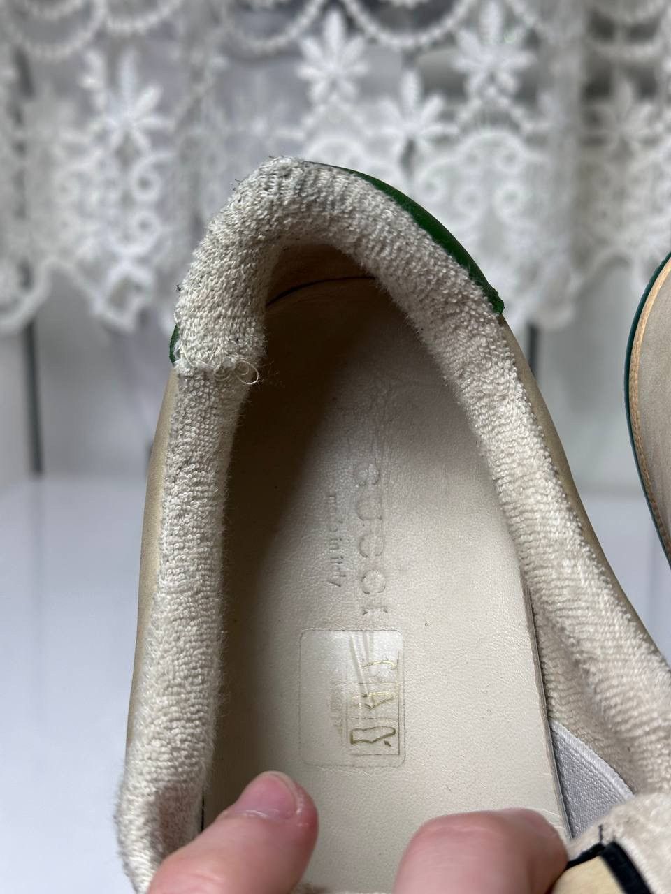 Gucci Gucci Screener Leather GG Canvas Double G Logo Sneakers Size US 5.5 / IT 35.5 - 19 Thumbnail